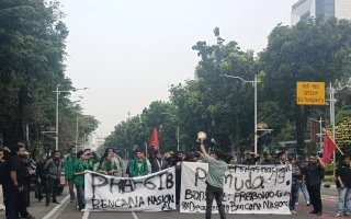 Demo Mahasiswa di Monas Tuntut Karhutla Jadi Bencana Nasional