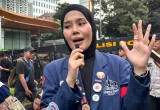 Ketua BEM FH Trisakti Zahra Sampaikan 3 Tuntutan Demo