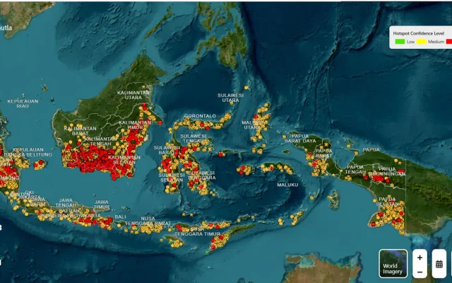 Kalteng Tertinggi, Ini Sebaran Titik Panas Karhutla Hari Ini