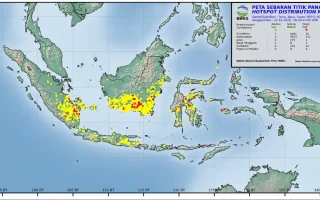 Sebaran Ribuan Titik Panas Karhutla di Enam Provinsi