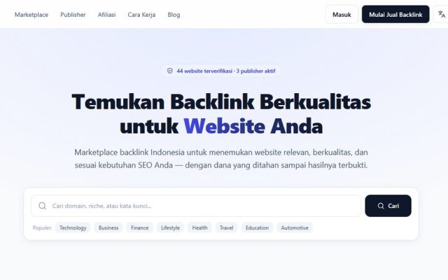 PBN.id Resmi Hadir, Marketplace Backlink Indonesia untuk Mempertemukan Advertiser dan Publisher
