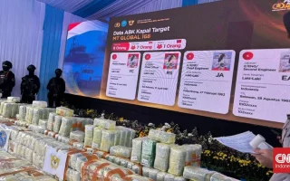 Kronologi Penyelundupan 1 Ton Ketamine di Selat Malaka