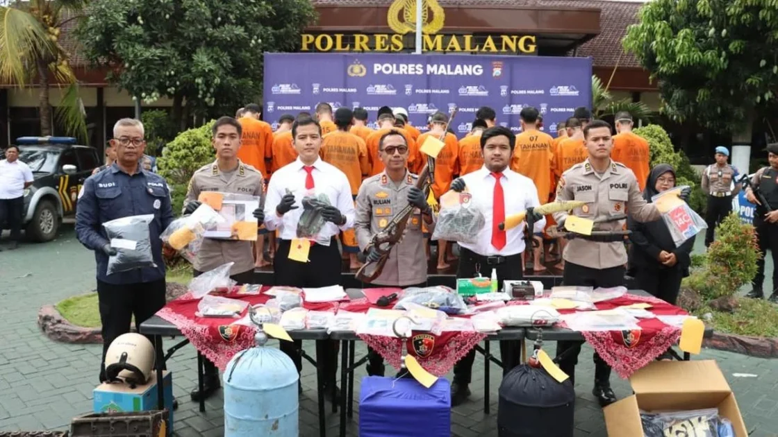 Polres Malang Ungkap 273 Kasus Kejahatan dalam Operasi Sikat