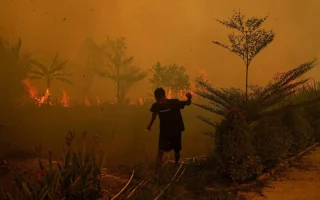 Warga Sumsel Susah Tidur Malam Imbas Karhutla Belum Padam