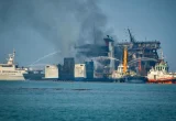 KMP Batumandi Tenggelam di Merak Usai Terbakar