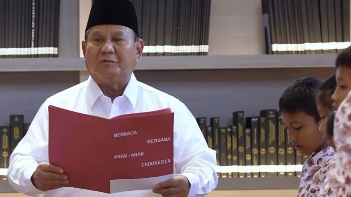 Prabowo Pimpin Siswa SD Baca Teks Sumpah Pemuda di Video