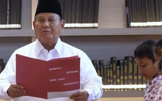 Prabowo Pimpin Siswa SD Baca Teks Sumpah Pemuda di Video