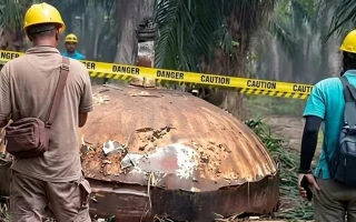 Benda Logam Misterius di Kotim Ternyata Serpihan Roket China