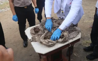 Polisi Selidiki Temuan Puluhan ‘Pocong’ Berisi Tulang di Magelang